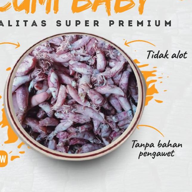 

➶ Baby Cumi Asin Semi Kering 1kg Kualitas Super Premium ✬