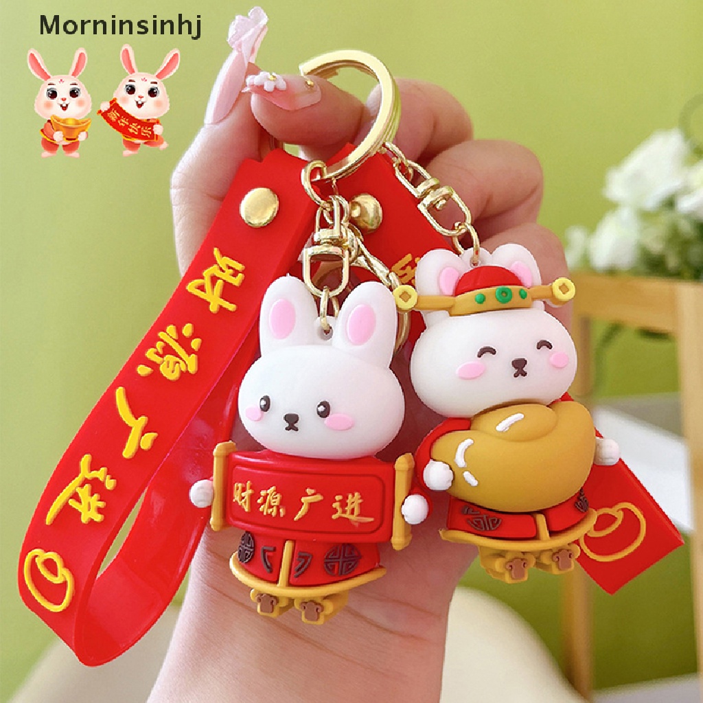 Mornin Gantungan Kunci Kelinci Lucu Kartun Hewan Kelinci Cartoon Keyring Tahun Baru Pasangan Tas Liontin Gantungan Kunci Mobil Hadiah Natal id