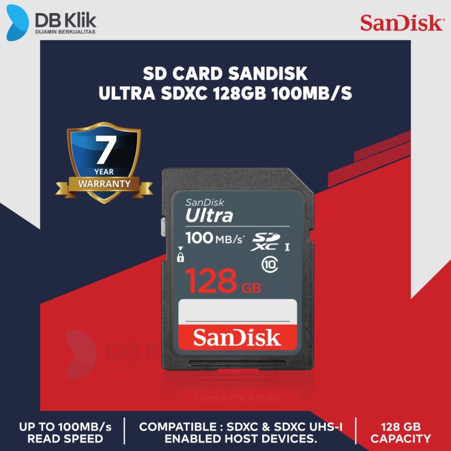 SD Card SanDisk Ultra SDXC 128GB 100MB/s (SDSDUNR-128G-GN3IN)