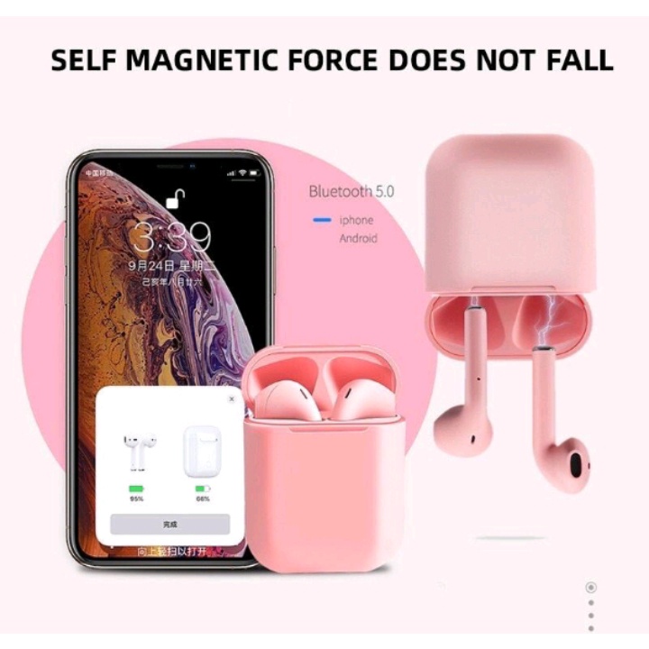 Headset Bluetooth TWS Inpods i12 Macaron Earphone