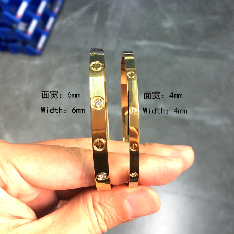 Gelang Tangan Rantai Baja Rose Gold Aksen Berlian Imitasi Mewah Untuk Wanita