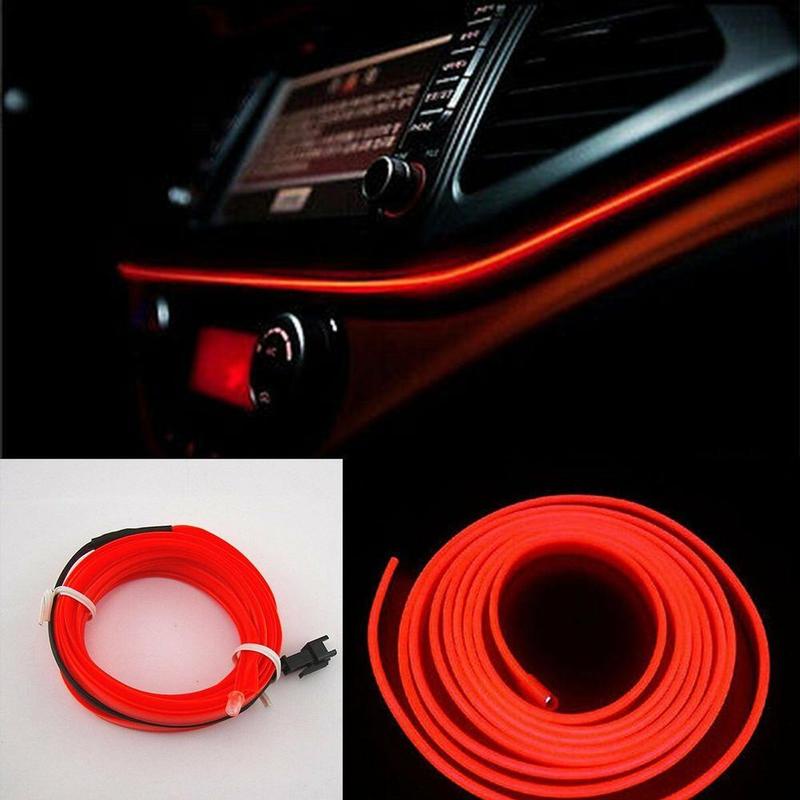 5m Mobil Suasana Interior Lampu 12V Mobil Fleksibel Cahaya Dingin Strip Lampu Dashboard Interior Mobil Led Strip Lampu H