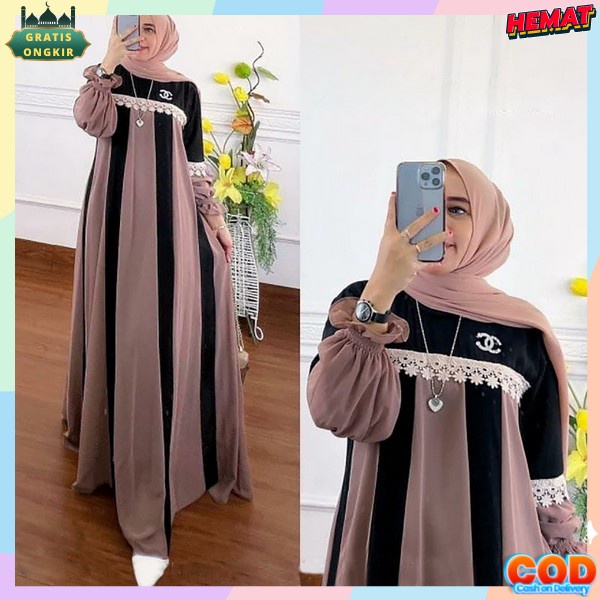Ataaan Kondangan Gami Sanita Gamia Wajita Atassan Cewek Paks Ghamis Import Premium Gamis Wnta Deres 