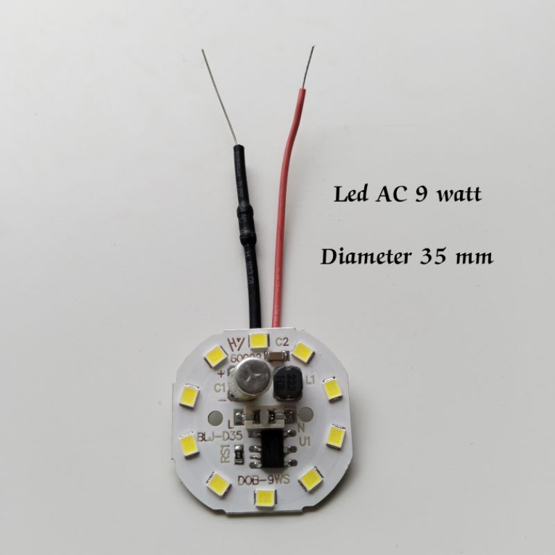 Sparepart Lampu LED AC 9w DOB - PCB Mata LED AC 9 watt - Modul LED AC