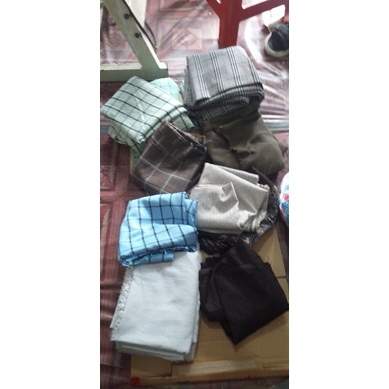 kain motif kotak, 1 potong cukup 1 baju