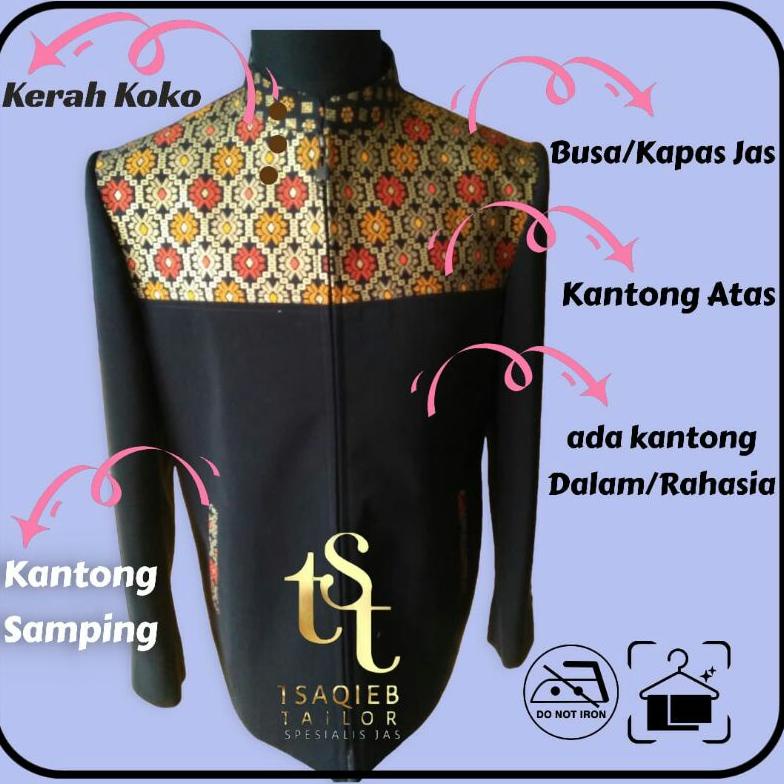 [ART. 666907] Jasket Jas Formal Santri Pria Cowok Premium Kerah Koko