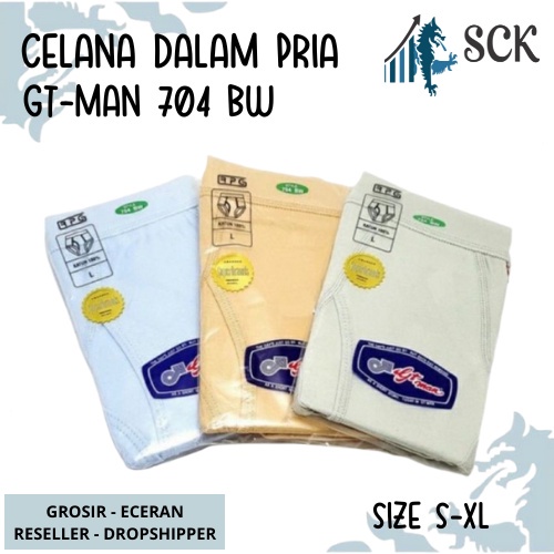 CD Pria GT-MAN 704 WARNA / Celana Dalam GTMAN 704 Bw Warna / Dalaman Pria Laki-Laki 704 Anti Selip - sckmenwear GROSIR