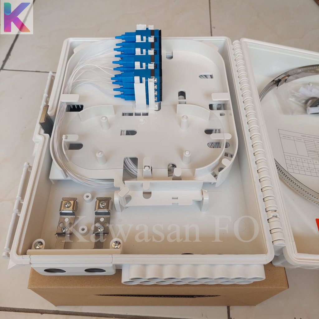 Odp 16 Core Lengkap Splitter 1:16 SC UPC Double Lock / Odp Tiang Fiber Optik FTTH