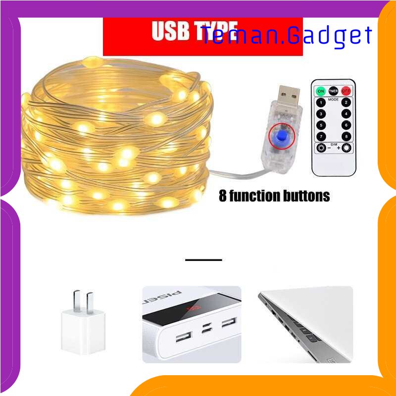 TG-LMP ANBLUB Lampu Hias String Lights USB Waterproof 100 LED 10M + Remote - LISM-13