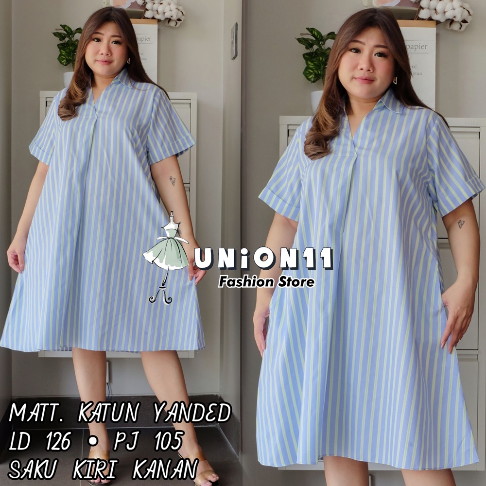 UNION11 - DRESS JUMBO WANITA LD 126 / BAJU JUMBO WANITA / BAJU KERJA WANITA BIGSIZE / DRESS JUMBO WANITA / DRESS JUMBO XXXL WANITA NAOMI