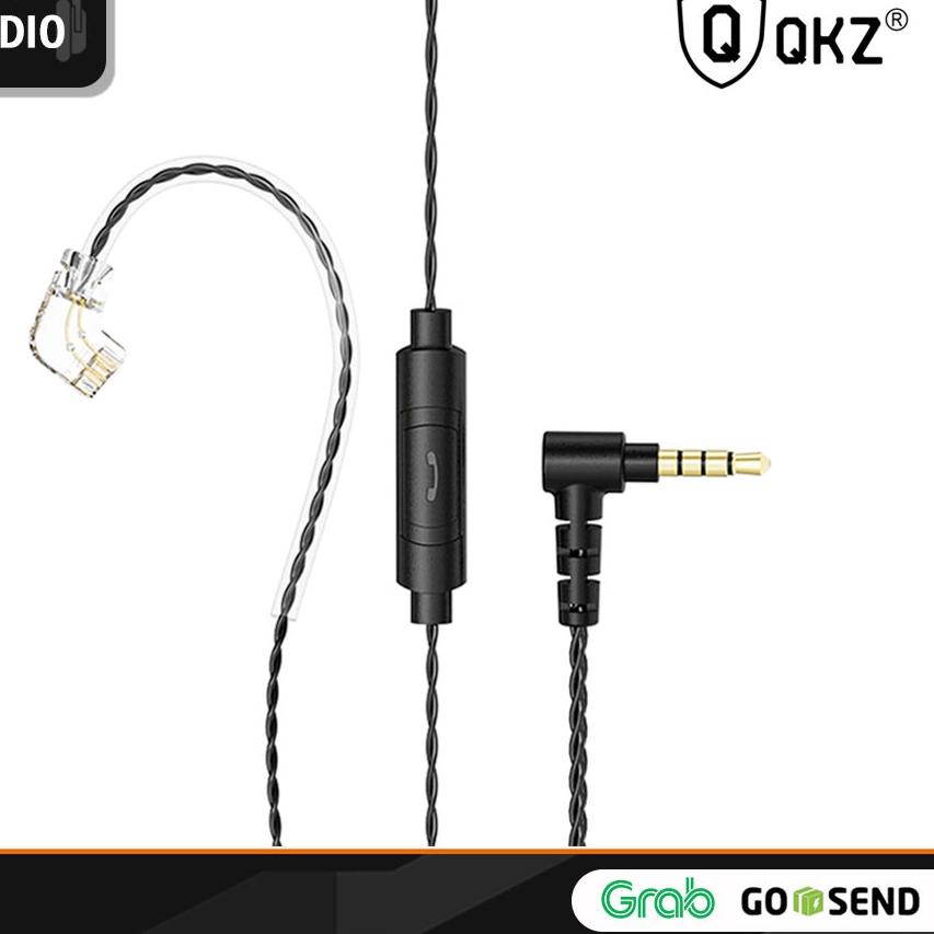 ◘ QKZ AK6 Pro Original Cable 4 Core OFC with Mic alt Kabel KZ Replacement ➲