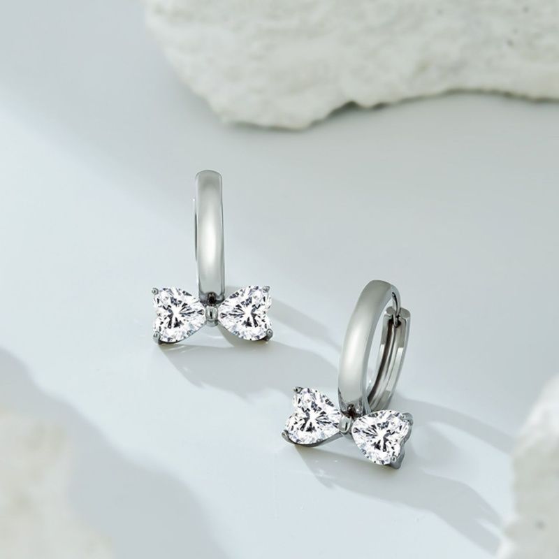 Anting Ikatan Simpul Silver S925 Mewah Ear Studs Ear Buckle Untuk Wanita Gadis Aksesori