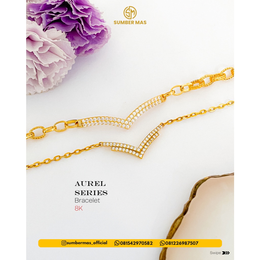 LEAVE LOVE AND AUREL SERIES BRACELET 8K - SUMBER MAS