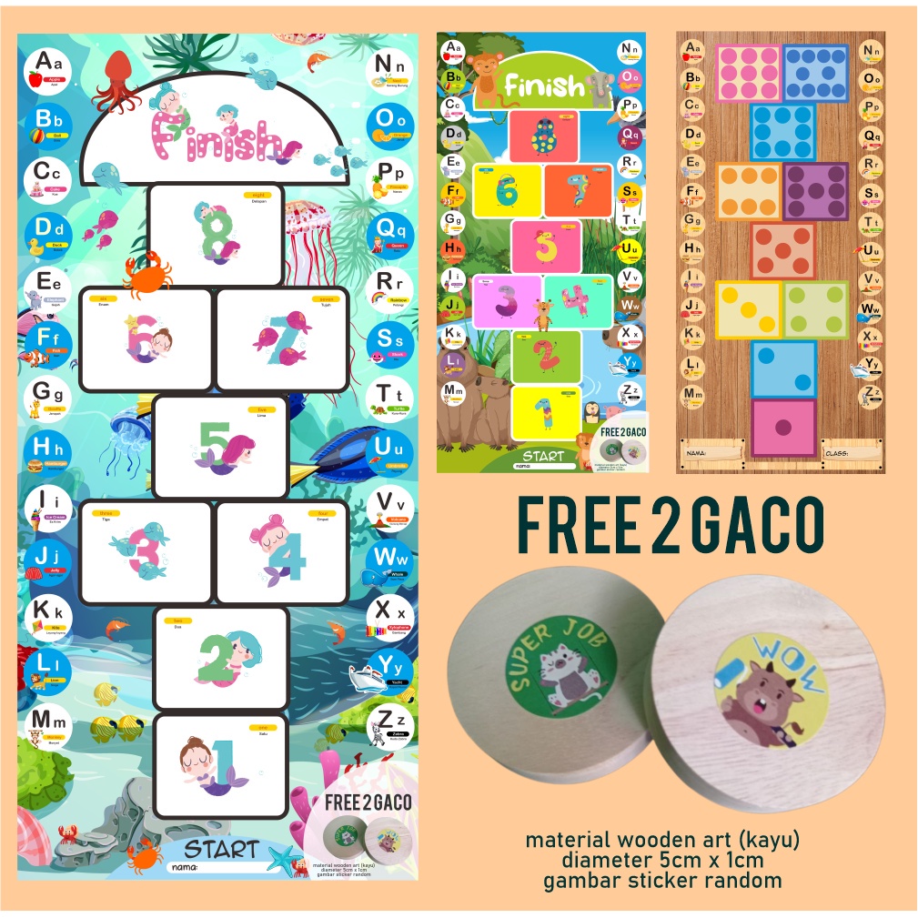 Termurah Engklek Jumbo Modern 2.0 Hopscotch Karpet Bermain Engklek Anak Terbaru Free Gaco
