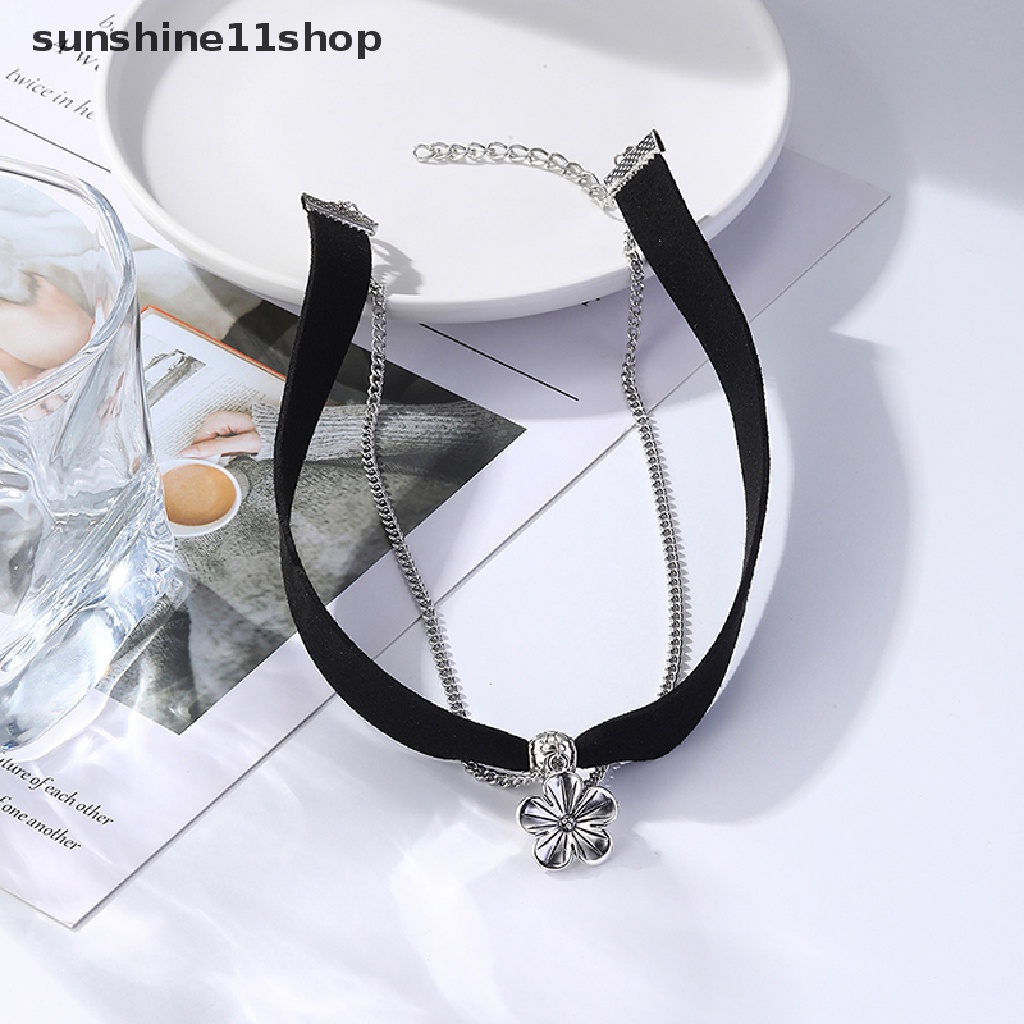 Sho Vintage Hitam Beludru Choker Kalung Gothic Berlapis Emas Kalung Untuk Wanita Gadis Perhiasan Hadiah N