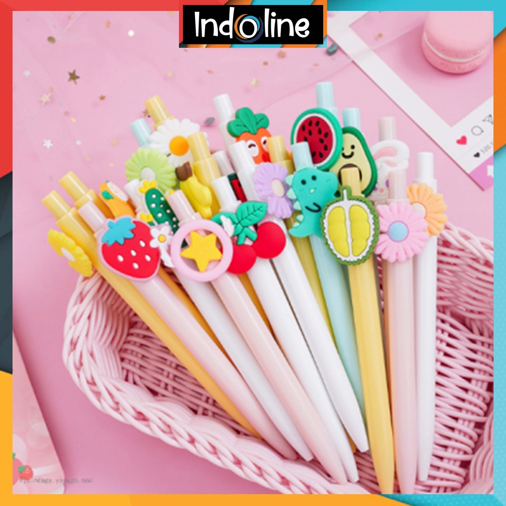 

Pulpen Karakter Kartun Buah Pena Gel Motif Karakter Lucu Pen Cute Student Japanese Import COD 017