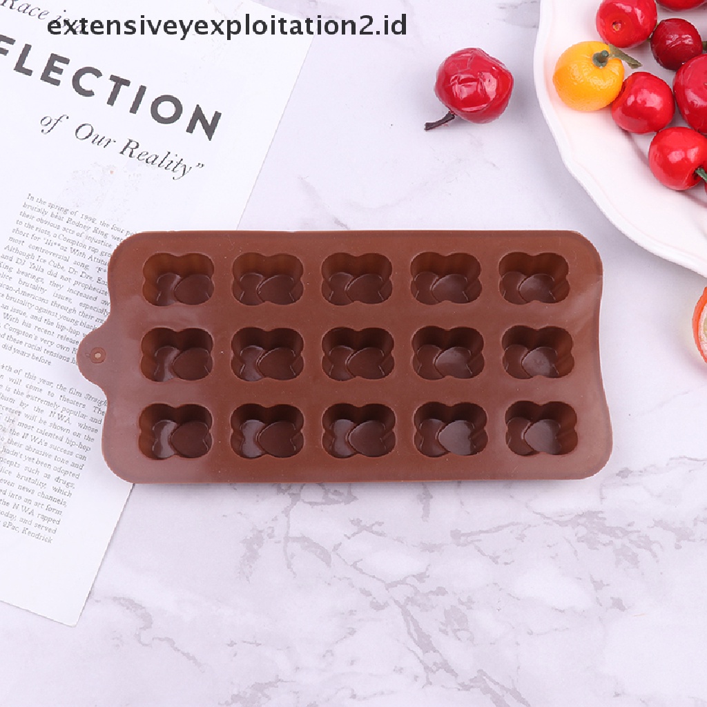 {NEW} 1pc 15lubang Cetakan Coklat Fudge Es Batu Cetakan Silikon DIY Dapur Baking Mold.