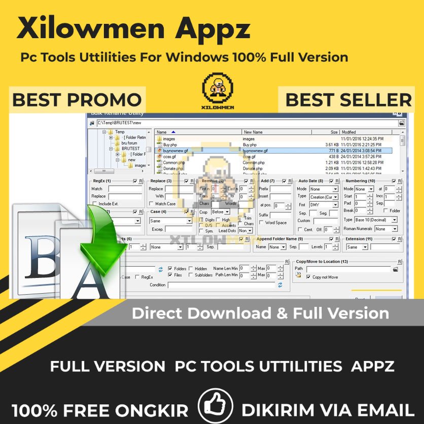 [Full Version] Bulk Rename Utility Pro PC Tools Software Utilities Lifetime Win OS