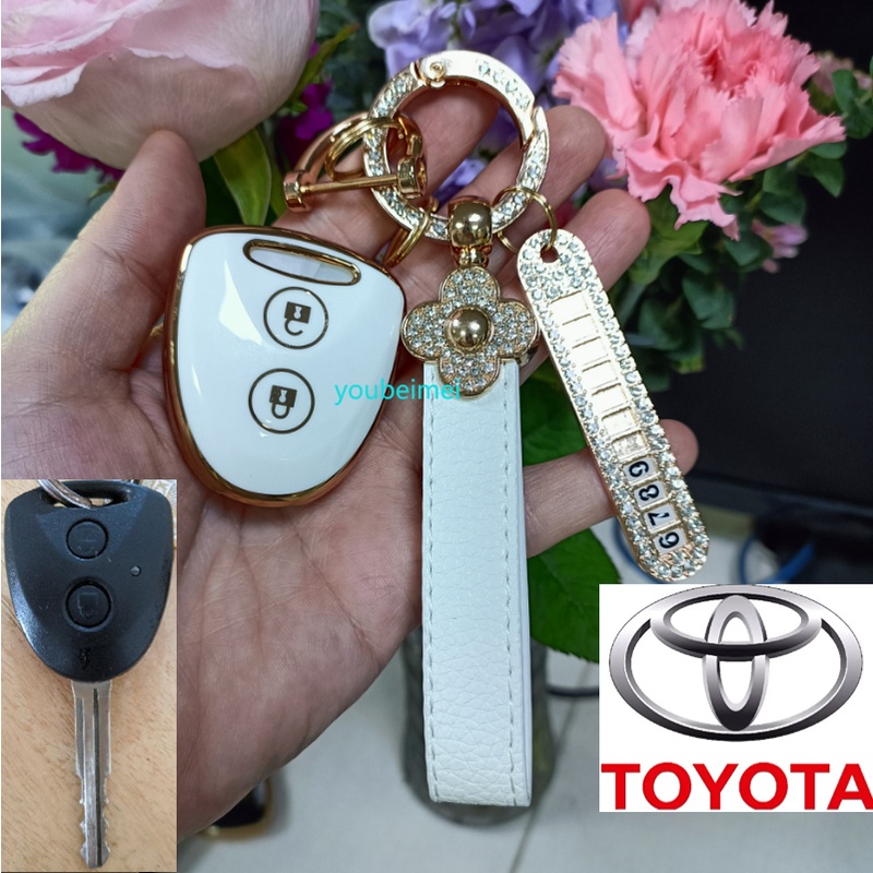 1pcs/toyota Avanza Syar'I Grand Wigo DAIHATSU SIGRA Remote TPU Car Key Case Cover Tempat Kunci Mobil Gantungan Kunci Keyring Aksesoris