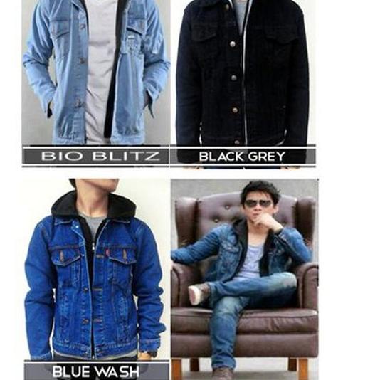 ◌ Jaket Jeans Hoodie Ariel / Jaket Jeans Pria Ariel / Hoodie Jeans Pria ➼