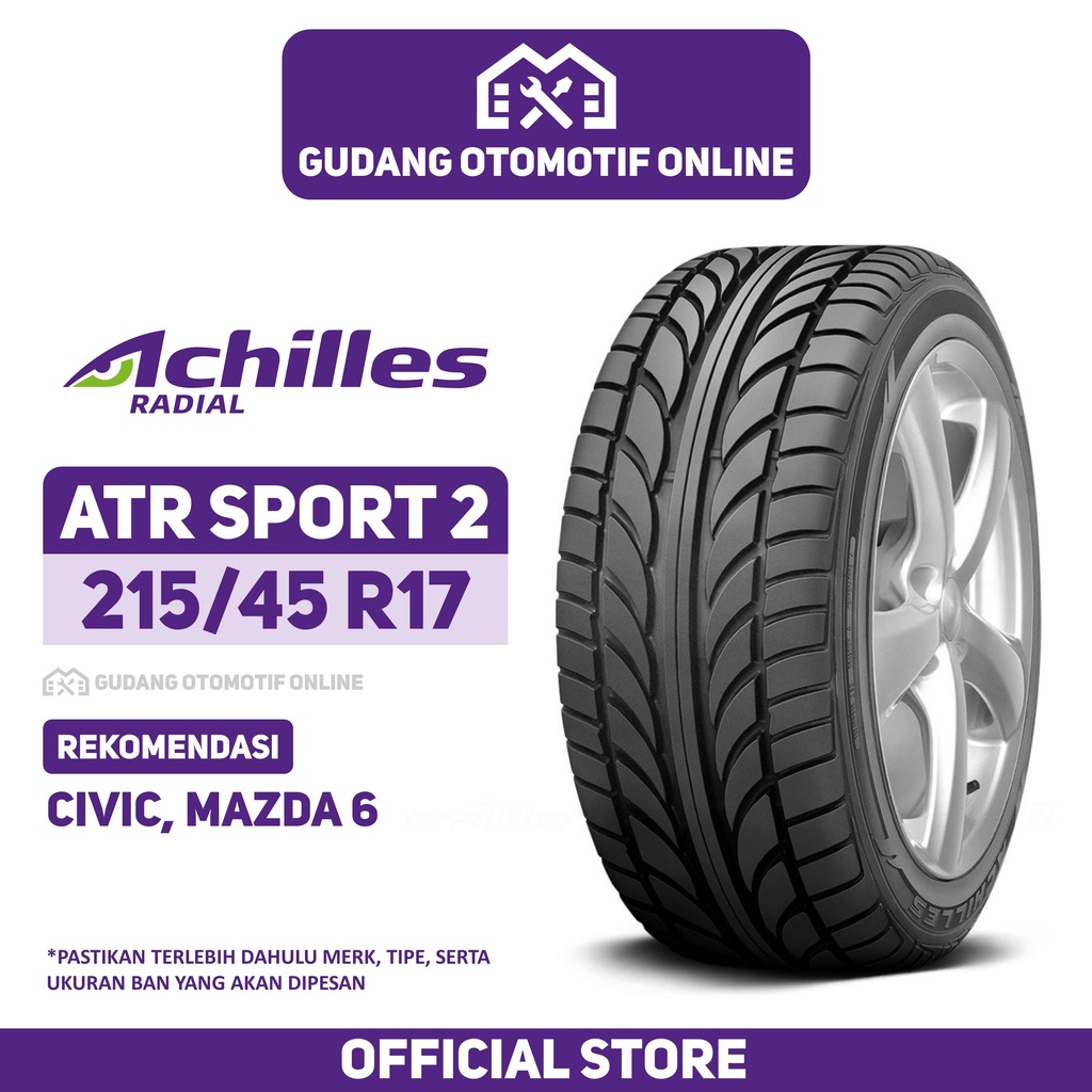 BAN MOBIL CIVIC MAZDA 6 BAN ACHILLES ATR SPORT 2 215/45 R17 - BAN MOBIL PENUMPANG