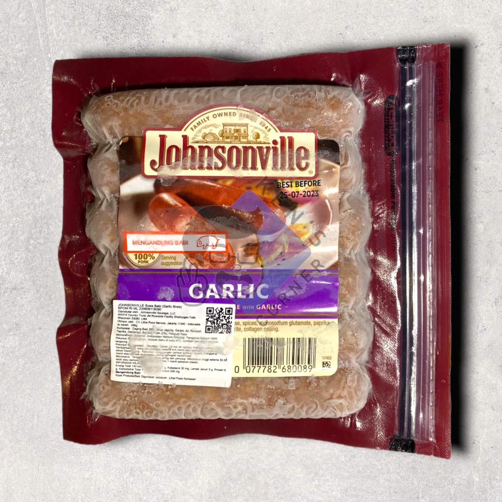 Johnsonville Garlic Brat Sausages / Sosis Premium / Premium Sausage