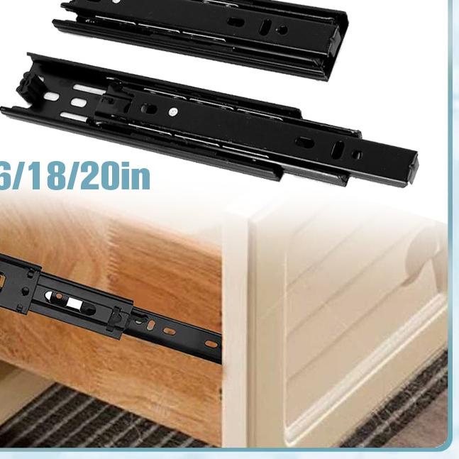 ☻ Isi 2 Rel Laci Hitam Rel Laci Slow Motion Rel Laci Soft Closing 35 40 45 50 Cm Rel Laci Lemari Rel