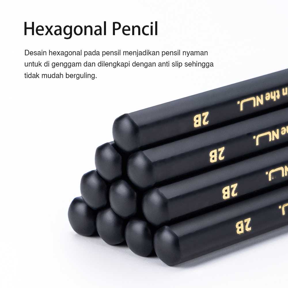 

Pensil Nusign 2B Deli Design Elegan Nyaman Di Genggam - NS722-2B