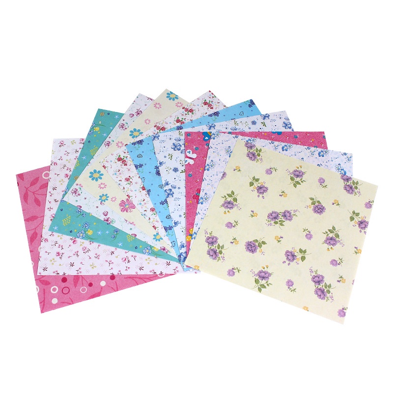 72sheets/pack 14.5cm Kertas Origami Bunga Persegi Satu Sisi Motif Print Diy Handmade Bahan