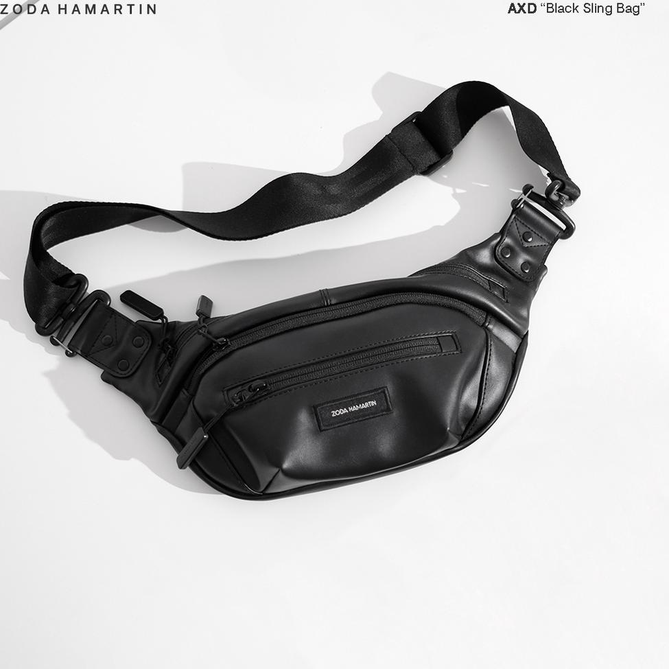 MURAH Zoda Hamartin Tas Selempang Pria AXD "Black Slingbag"