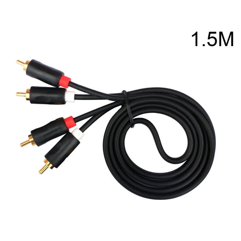 Zzz Kabel RCA 2RCA Male To 2RCA Male Stereo Interconnect Cable Cord Untuk Home Theater Set-top Box Amplifier Soundbox