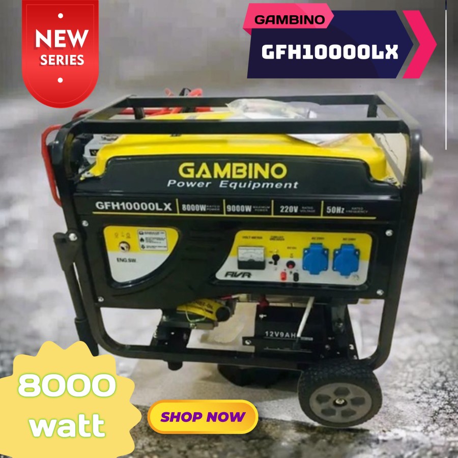 GAMBINO- Genset 8000 watt max 9000 watt, GFH10000LX Tembaga