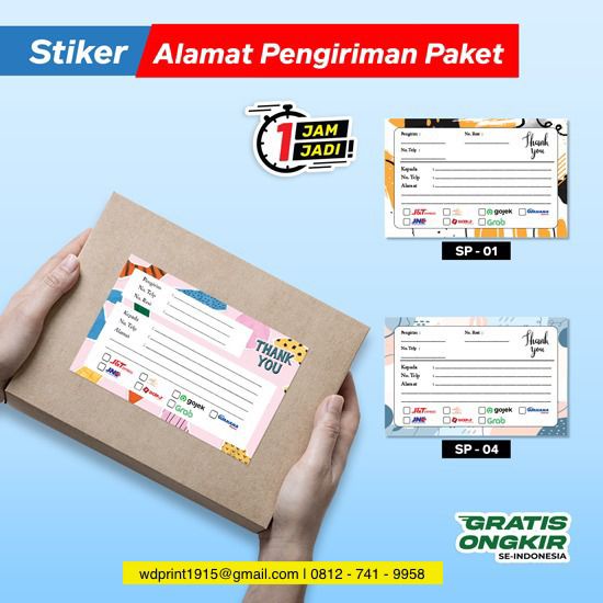 

WDPrint Stiker Pengiriman Label Box Paket Anti Air Tidak Mudah Robek - Sticker Pengiriman