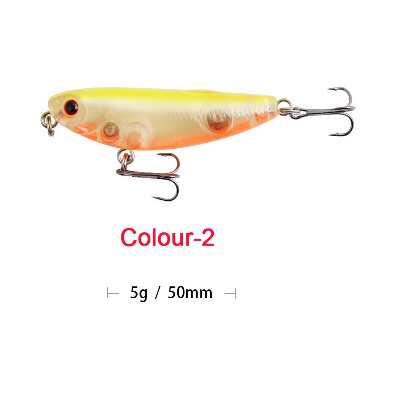 5pcs Kotak Memancing Umpan Mengambang Pensil 5cm 5g Replika DW62 Kualitas TopWater Umpan Keras Umpan Trout Mninnow Crankbait Wobbler