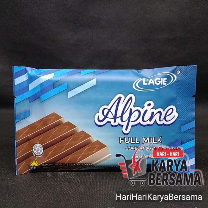 

L`AGIE ALPINE FULL MILK CHOCOLATE BAR 60GR