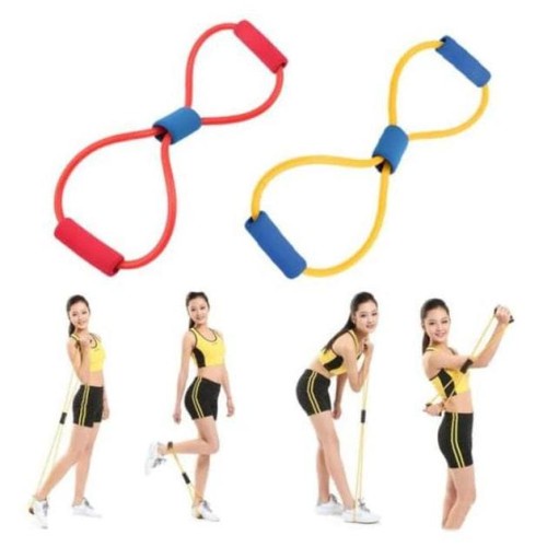 Tali Stretching Yoga Elastis Resistance Band Rope Gym Fitnes