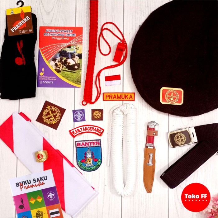 Paket Lengkap Atribut Penggalang Pramuka Banten - Putra, Kab. Tangerang