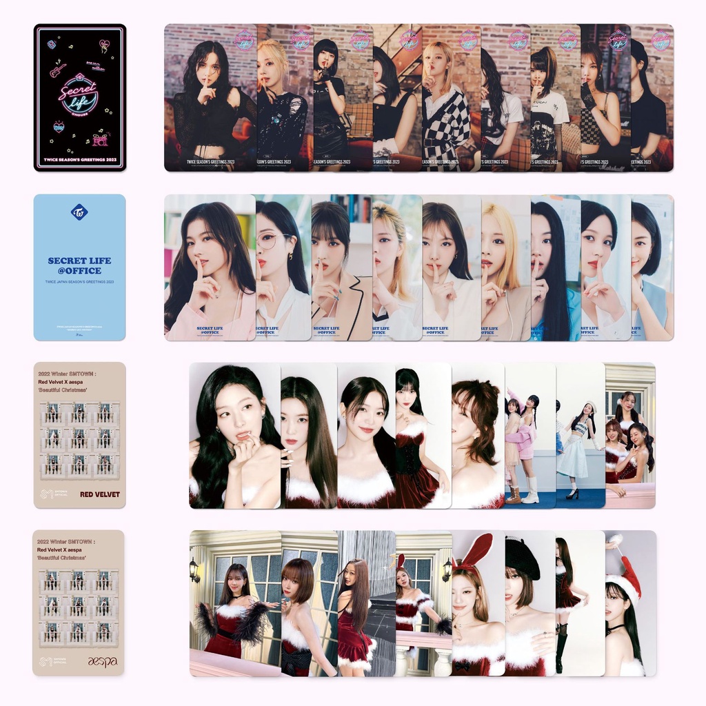 9pcs / set TWICE Japan Mini Album SECRET LIFE Photocards 2023 Season's Greeting Lomo Cards MOMO JIHYO DAHYUN TZUYU NAYEON Kpop Postcards