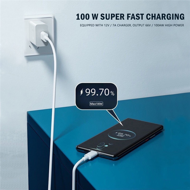 7a 100W Tipe C Kabel USB Kabel Charge Super-Cepat Untuk Huawei Mate40 30 Xiaomi Samsung Pengisian Cepat USB Charger Kabel Data Cord