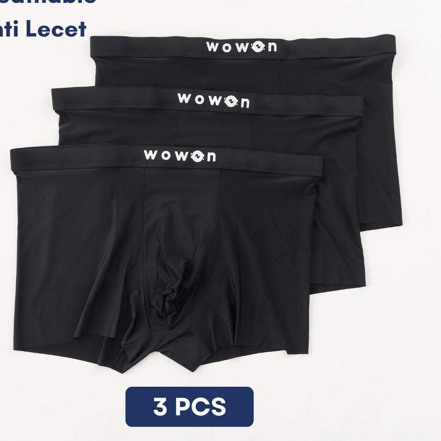 ☼ Wowon Men Boxer - Celana Dalam Pria - Zero Gravity Feel - 3 Pcs ✮