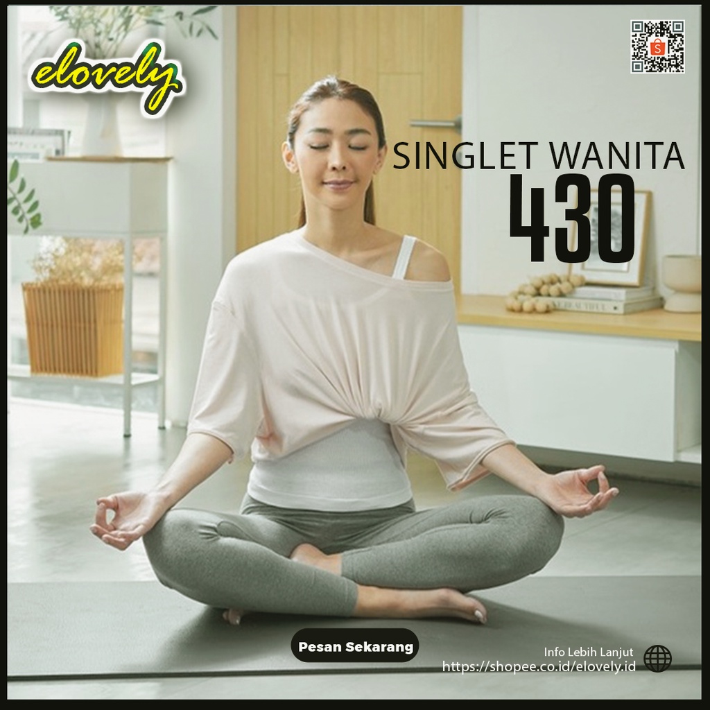 Elovely Pakaian Dalam Wanita Hings Tank Top / Singlet Kaos Dalam Wanita Cewe Wanita 430 Putih | Dala