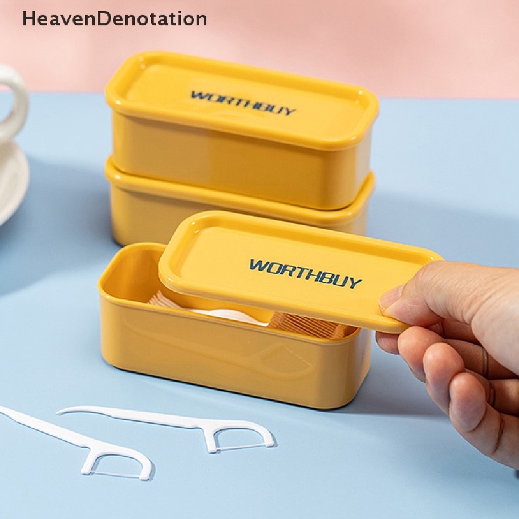 [HeavenDenotation] Ins Portable Cotton Swab Box Travel Floss Holder Case Sundries Organizer Box Dust-proof Wire Earphone Cable Storage Box HDV