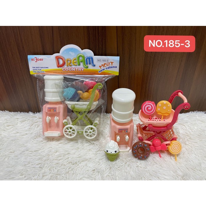 MAINAN ANAK PEREMPUAN SUPERMARKET DREAM COUNTRY DISPENSER ELSA TROLI