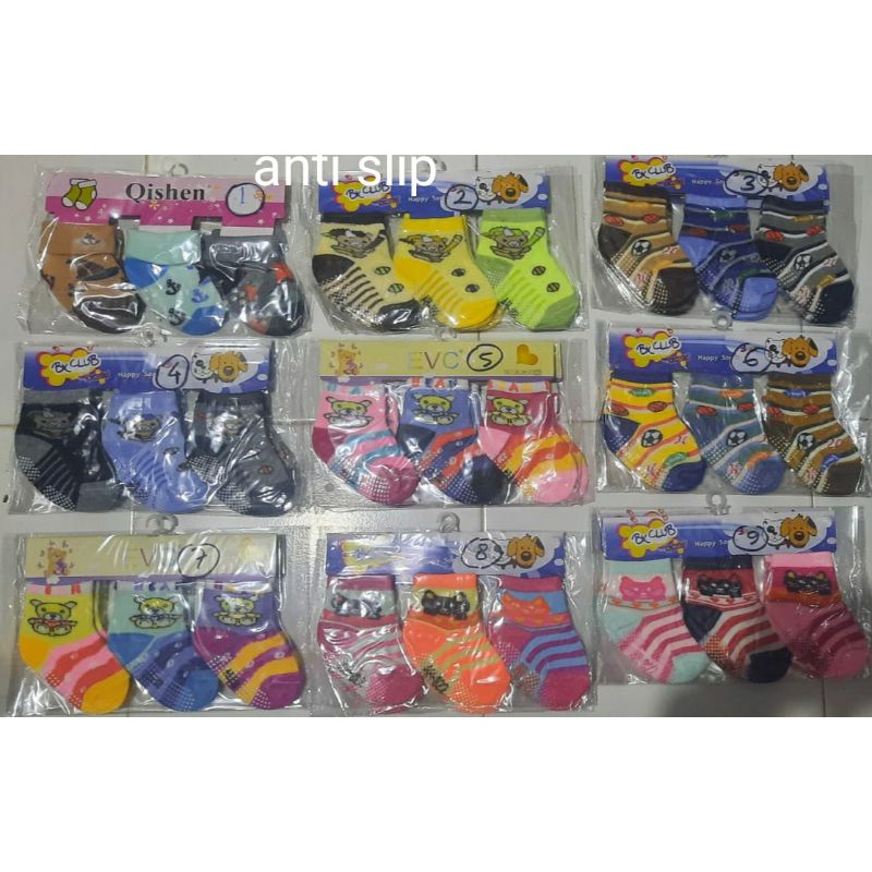 LZ.P5 Kaos kaki bayi 3in1 anti slip atau slip