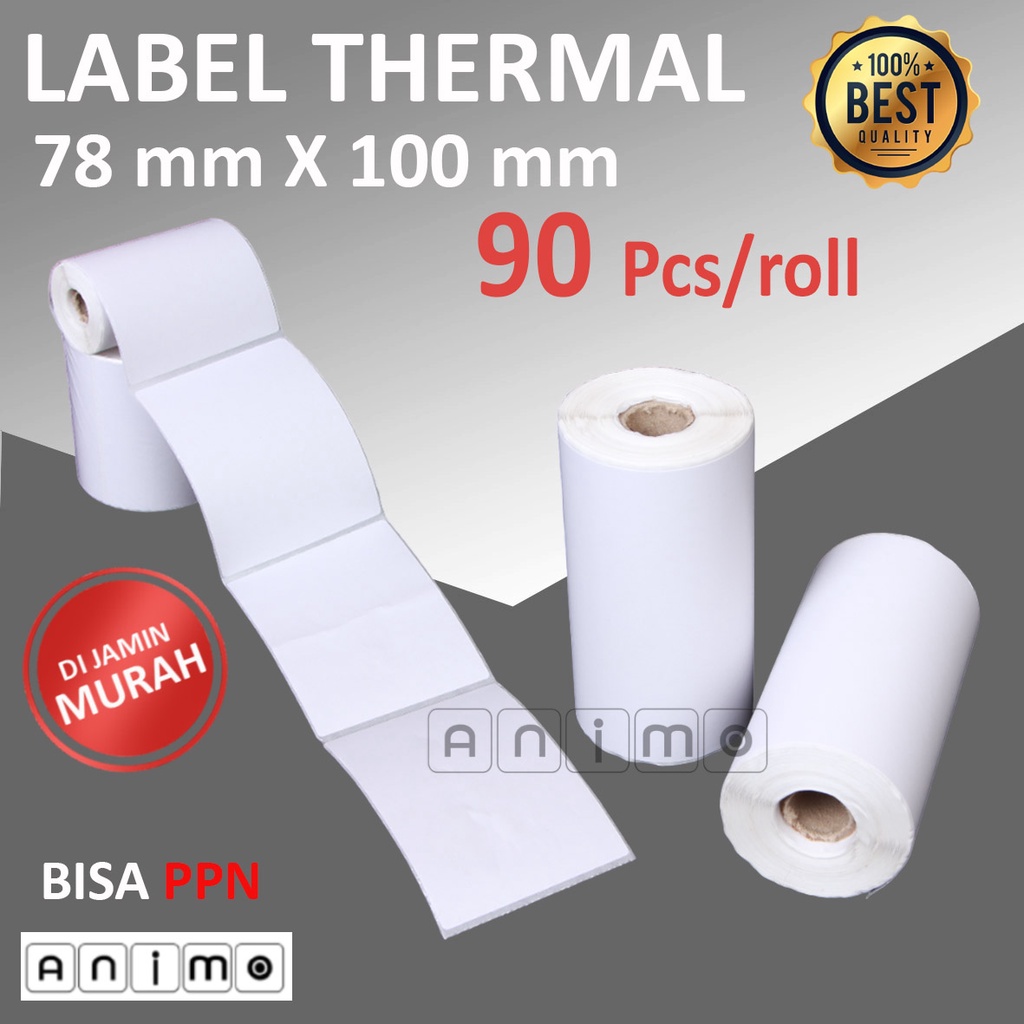 

LABEL THERMAL - KERTAS STIKER 78 X 100 MM isi 90 PCS