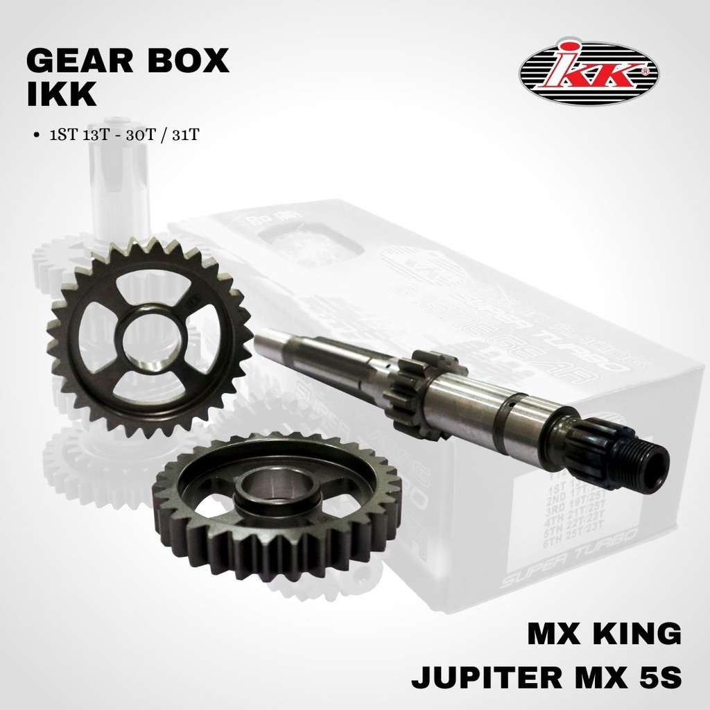 Gear box Rasio IKK jupiter mx new 5S MX KING 1ST 13T - 30T / 31T