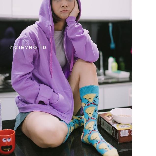 ♥ HOODIE ZIPPER POLOS UNGU MUDA SIZE M - XXXL ☞