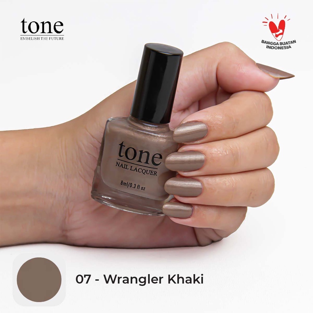 Kutek Tone Nail Lacquer Nude Halal Murah 8ml | Cat Kuku Tone Nail Polish 8ml BPOM