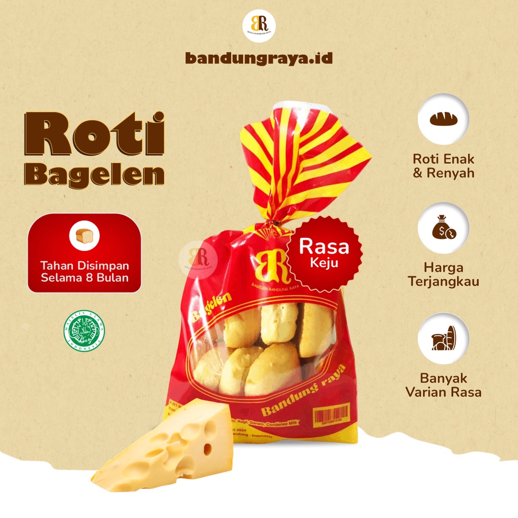 

Roti Bagelen Rasa Keju Camilan Cemilan Kue Kering Bandung Raya