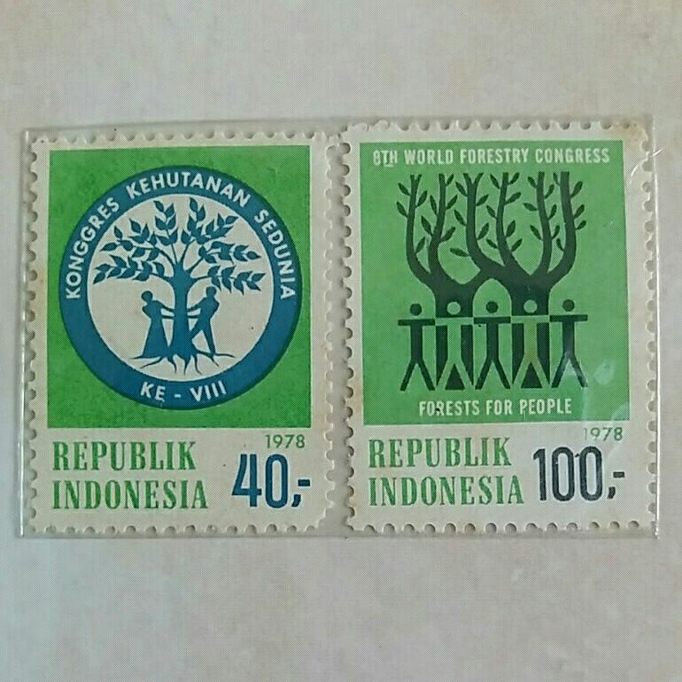 

(AC) Perangko Indonesia 1978 Kongres Kehutanan Sedunia ke VIII di Jakarta Set Lengkap 2pcs Mint